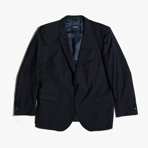 Strellson Premium Mens 44R Super 100 Wool Blazer Dark Navy Blue